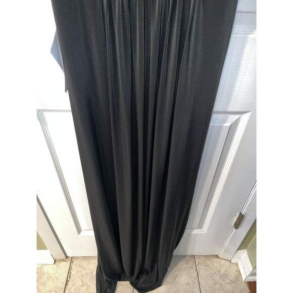 Azazie Dress Womans 8 Maddie Black Twist Strap Maxi Formal Prom Occasion New - Picture 6 of 15